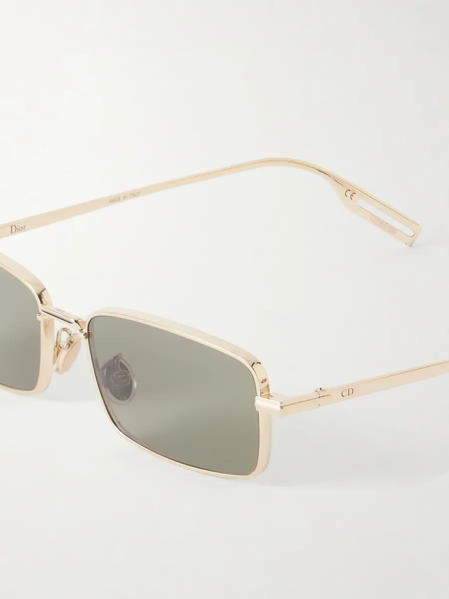 DIOR Eyewear DiorBlackSuit S21U Square-Frame Gold-Tone Metal Sunglasses - Men | Thumbnail 3 DIOR Eyewear DiorBlackSuit S21U Square-Frame Gold-Tone Metal Sunglasses - Men | Thumbnail 3