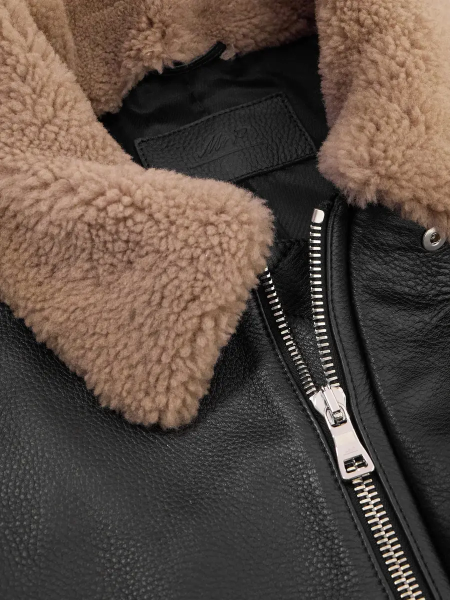 MR P. Shearling-Trimmed Full-Grain Leather Blouson Jacket - Men | Thumbnail 6 MR P. Shearling-Trimmed Full-Grain Leather Blouson Jacket - Men | Thumbnail 6