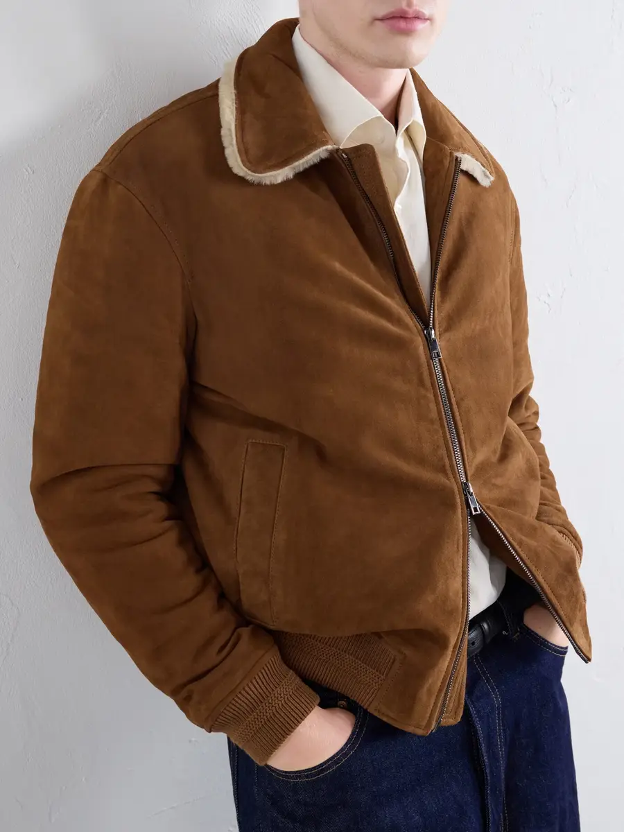 Altea Iggy Shearling-Trimmed Padded Suede Jacket - Men | Thumbnail 5 Altea Iggy Shearling-Trimmed Padded Suede Jacket - Men | Thumbnail 5