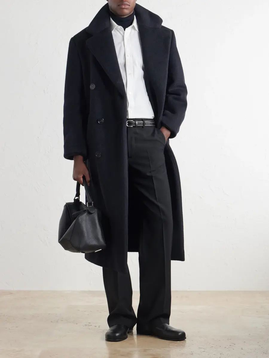 Loewe Double-Breasted Wool and Lama-Blend Coat - Men | Thumbnail 2 Loewe Double-Breasted Wool and Lama-Blend Coat - Men | Thumbnail 2