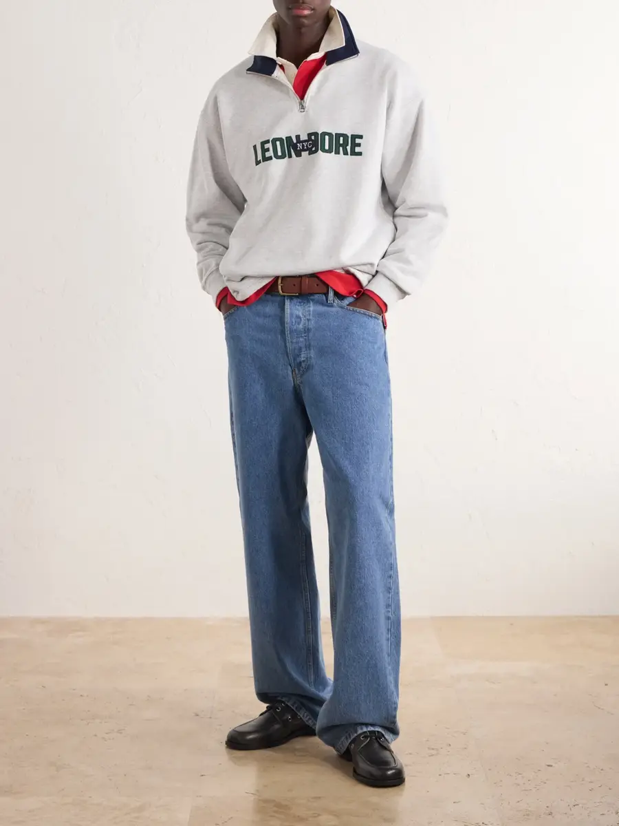 Aimé Leon Dore Logo-Appliquéd Cotton Half-Zip Sweatshirt - Men | Thumbnail 2 Aimé Leon Dore Logo-Appliquéd Cotton Half-Zip Sweatshirt - Men | Thumbnail 2