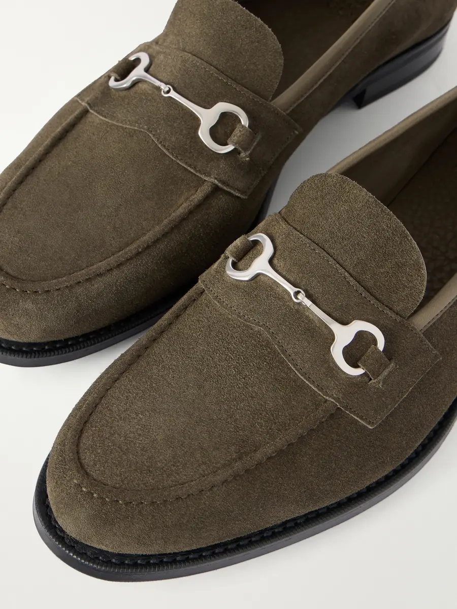 Edward Green Putney Horsebit-Embellished Suede Loafers - Men | Thumbnail 5