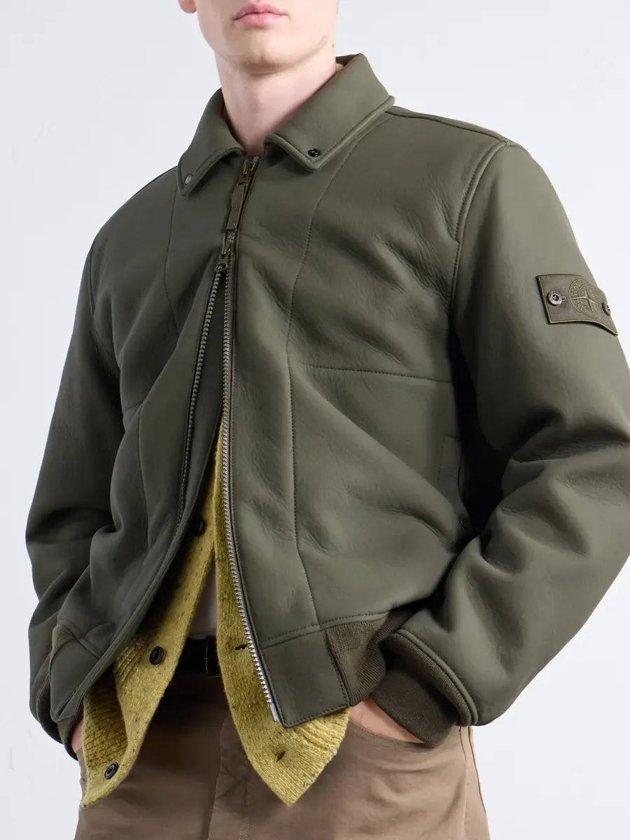 Stone Island STONE ISLAND GHOST Garment-Dyed Rubberised-Leather Jacket - Men | Thumbnail 5 Stone Island STONE ISLAND GHOST Garment-Dyed Rubberised-Leather Jacket - Men | Thumbnail 5