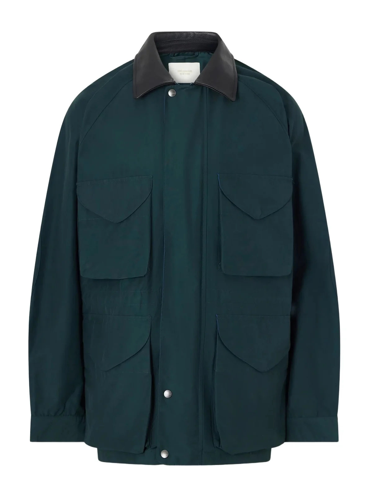 Leather-Trimmed Cotton-Blend Jacket - Men