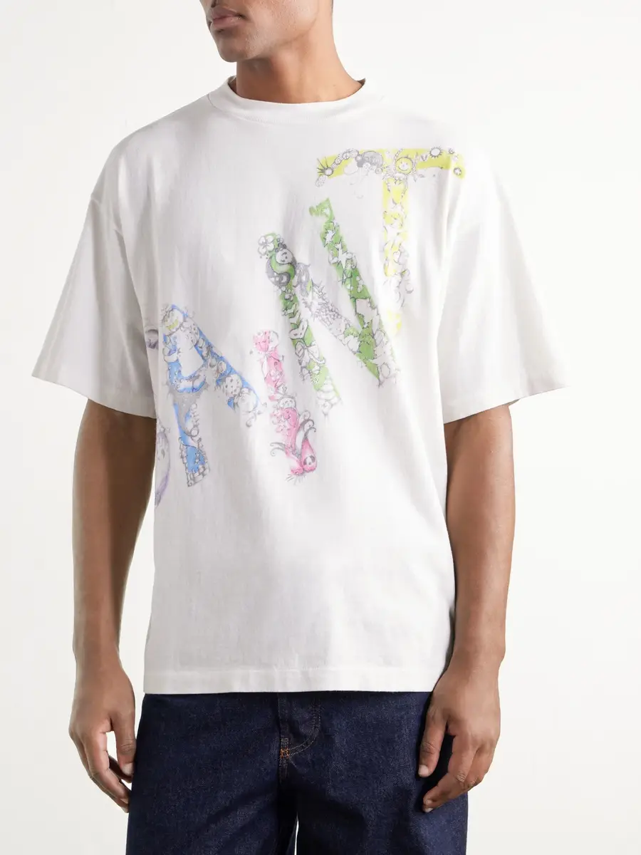 SAINT Mxxxxxx Coco Star Sims Distressed Printed Cotton-Jersey T-Shirt - Men | Thumbnail 3 SAINT Mxxxxxx Coco Star Sims Distressed Printed Cotton-Jersey T-Shirt - Men | Thumbnail 3