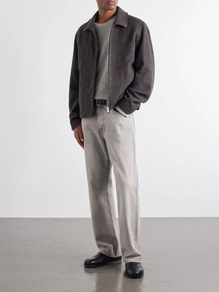 MR P. Herringbone Wool, Silk and Cashmere-Blend Blouson Jacket - Men | Thumbnail 2