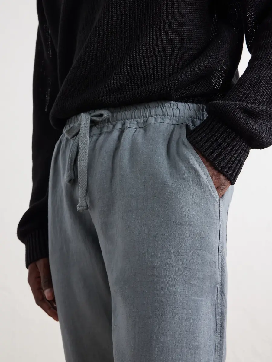 FEDELI Straight-Leg Linen Drawstring Trousers - Men | Thumbnail 5