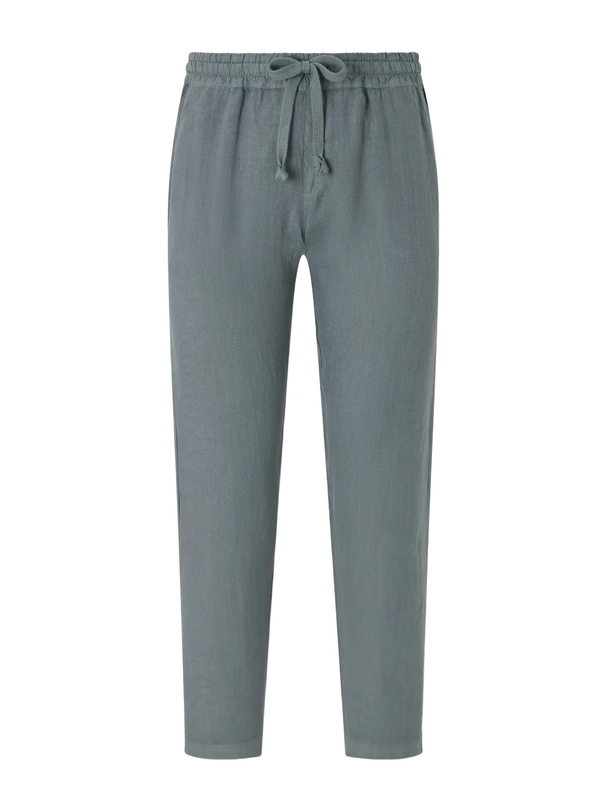 Straight-Leg Linen Drawstring Trousers - Men
