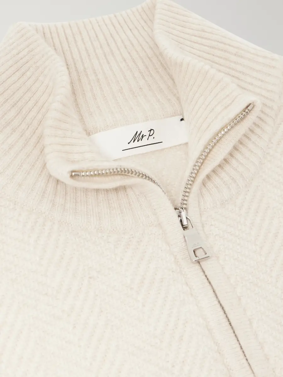 MR P. Wool and Cashmere-Blend Half-Zip Sweater - Men | Thumbnail 6