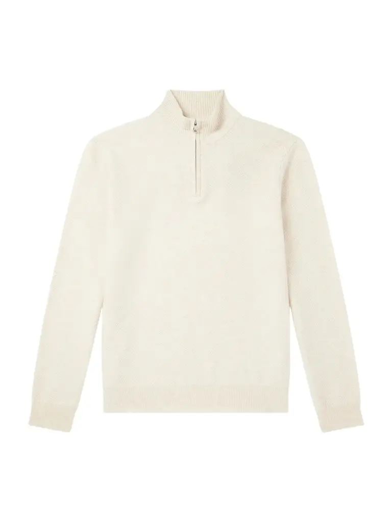 MR P. Wool and Cashmere-Blend Half-Zip Sweater - Men