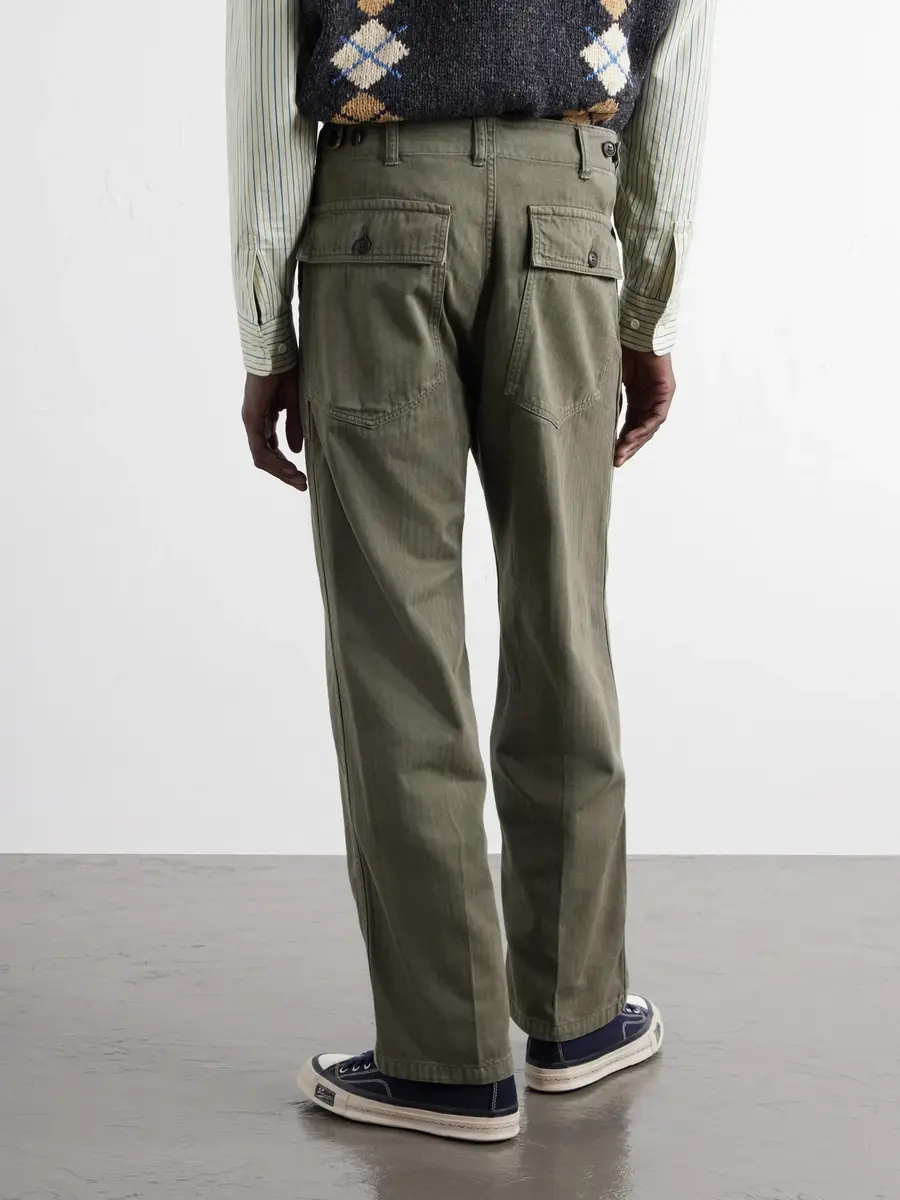 Visvim Benning Straigh-Leg Herringbone Cotton Trousers - Men | Thumbnail 4 Visvim Benning Straigh-Leg Herringbone Cotton Trousers - Men | Thumbnail 4