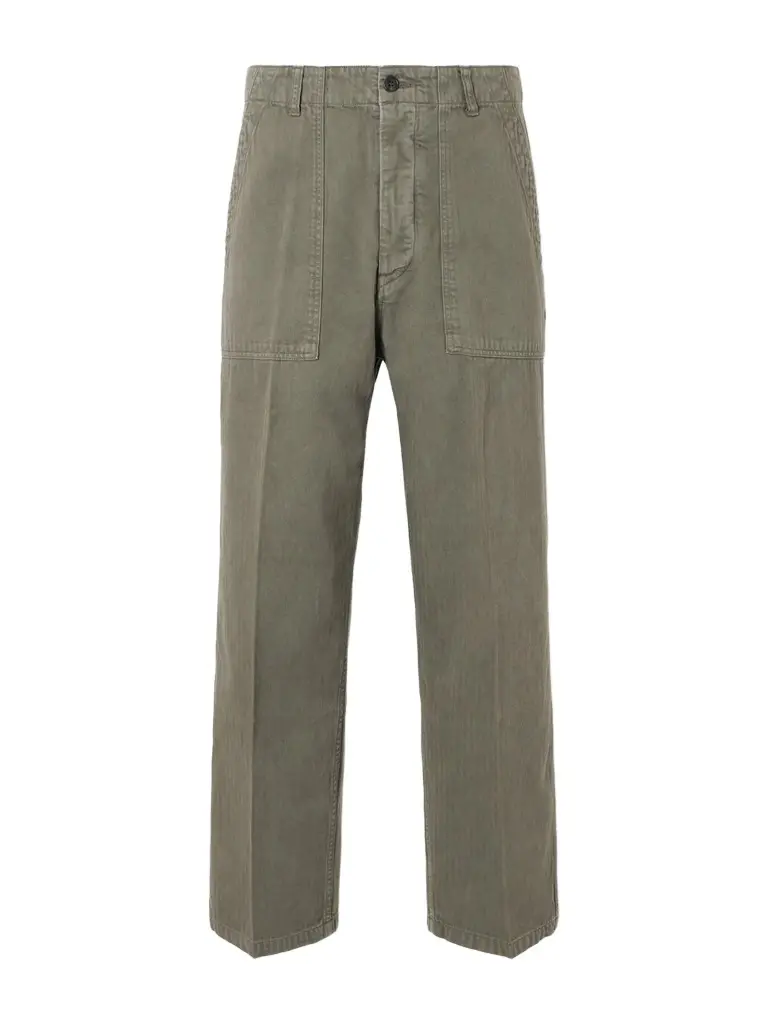 Visvim Benning Straigh-Leg Herringbone Cotton Trousers - Men