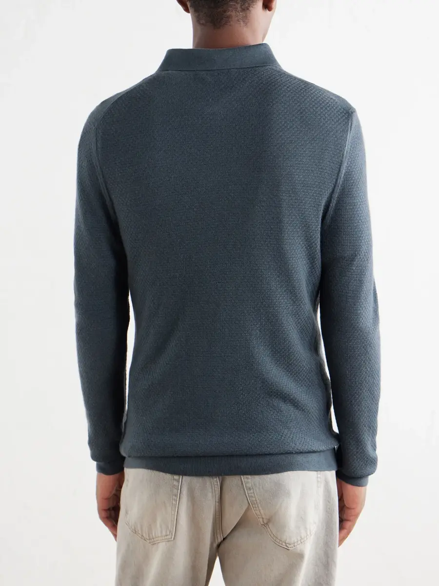 MR P. Cashmere and Silk-Blend Polo Sweater - Men | Thumbnail 4 MR P. Cashmere and Silk-Blend Polo Sweater - Men | Thumbnail 4