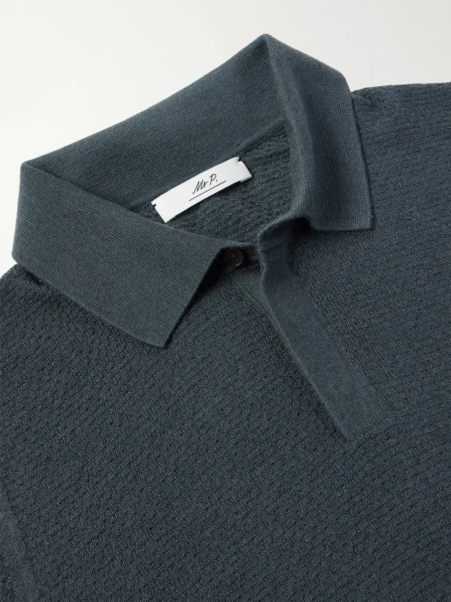 MR P. Cashmere and Silk-Blend Polo Sweater - Men | Thumbnail 6 MR P. Cashmere and Silk-Blend Polo Sweater - Men | Thumbnail 6