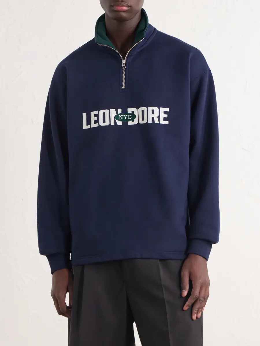 Aimé Leon Dore Logo-Appliquéd Cotton Half-Zip Sweatshirt - Men | Thumbnail 3 Aimé Leon Dore Logo-Appliquéd Cotton Half-Zip Sweatshirt - Men | Thumbnail 3