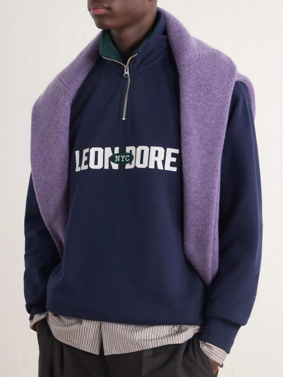 Aimé Leon Dore Logo-Appliquéd Cotton Half-Zip Sweatshirt - Men | Thumbnail 5 Aimé Leon Dore Logo-Appliquéd Cotton Half-Zip Sweatshirt - Men | Thumbnail 5