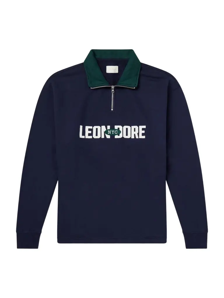 Aimé Leon Dore Logo-Appliquéd Cotton Half-Zip Sweatshirt - Men