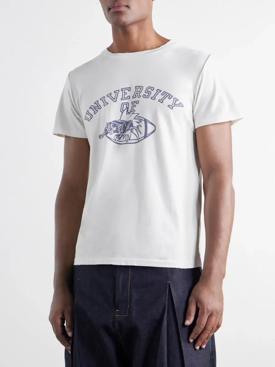 Remi Relief University Of Distressed Printed Cotton-Jersey T-Shirt - Men | Thumbnail 3 Remi Relief University Of Distressed Printed Cotton-Jersey T-Shirt - Men | Thumbnail 3