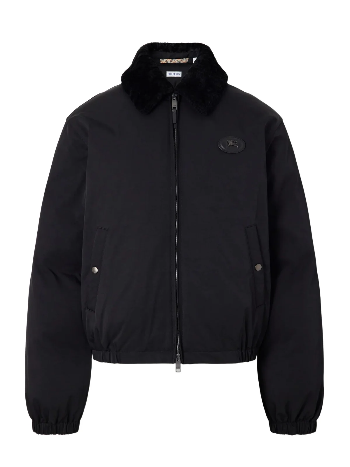 Burberry Logo-Appliqué Shearling and Leather-Trimmed Padded Shell Blouson Jacket - Men