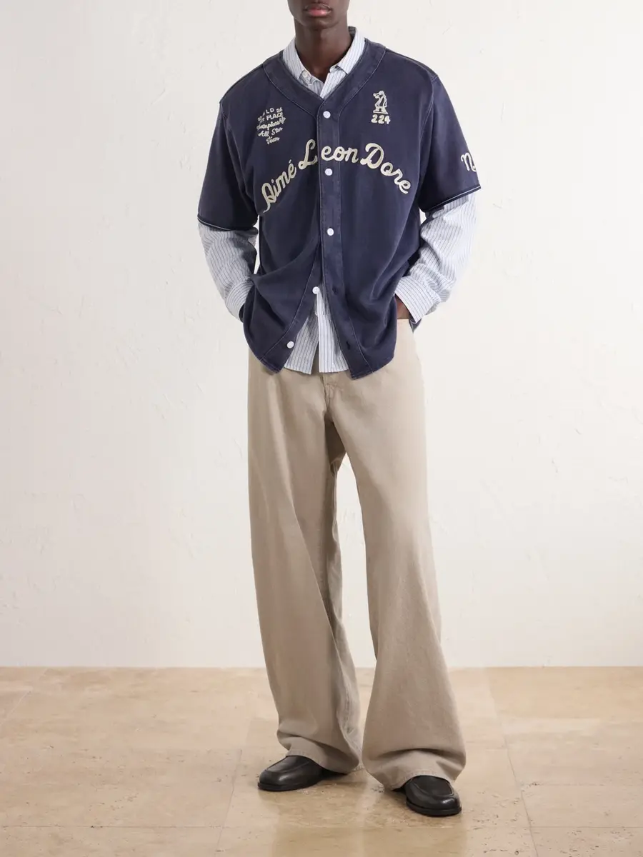 Aimé Leon Dore Logo-Embroidered Cotton Shirt - Men | Thumbnail 2 Aimé Leon Dore Logo-Embroidered Cotton Shirt - Men | Thumbnail 2