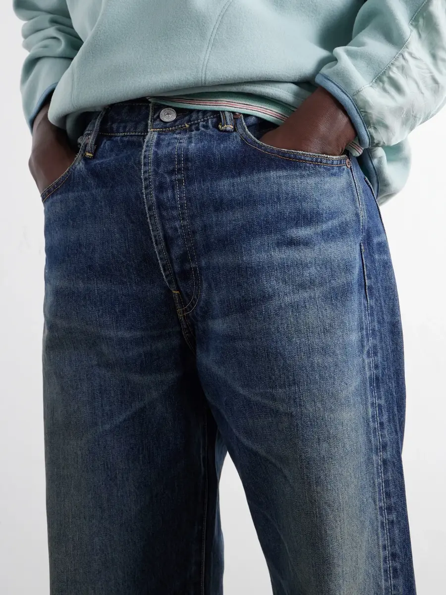 Visvim Social Sculpture 01 Wide-Leg Distressed Jeans - Men | Thumbnail 5