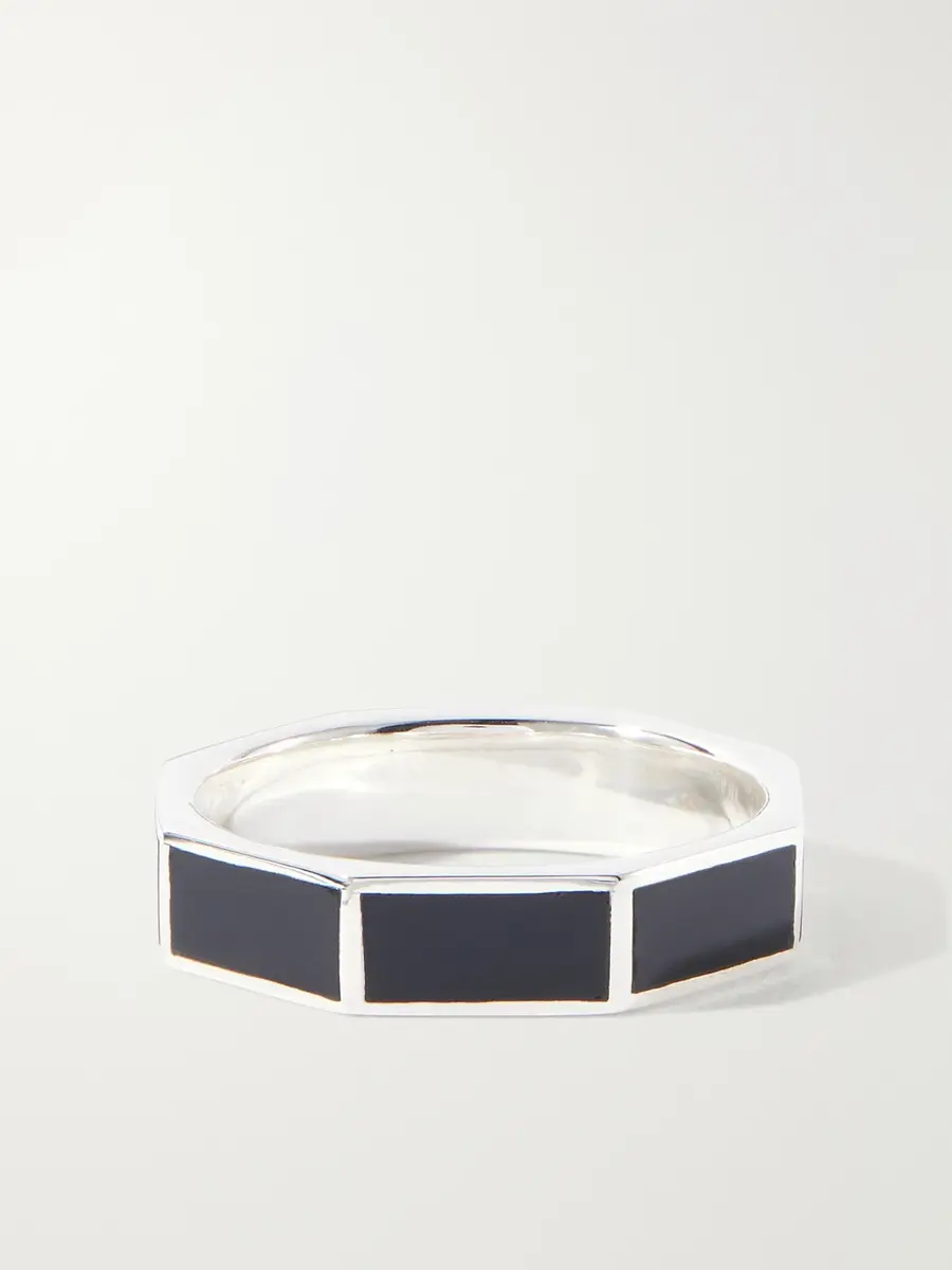Peyote Bird Bamboo Black Sterling Silver and Onyx Ring - Men | Thumbnail 3 Peyote Bird Bamboo Black Sterling Silver and Onyx Ring - Men | Thumbnail 3