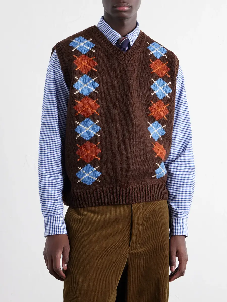Visvim Diamante Wool and Cashmere-Blend Vest - Men | Thumbnail 3 Visvim Diamante Wool and Cashmere-Blend Vest - Men | Thumbnail 3