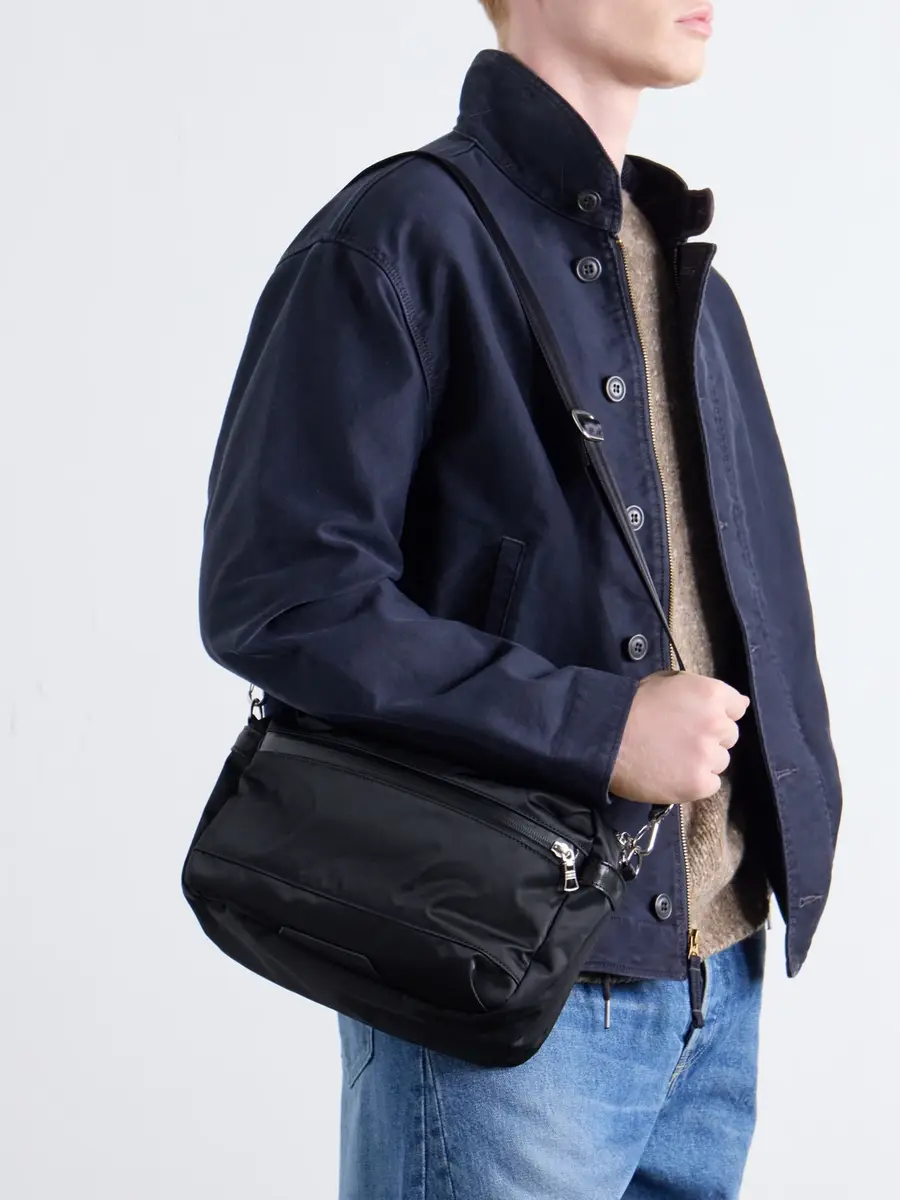 Master-Piece Proress Leather-Trimmed Twill Messenger Bag - Men | Thumbnail 2 Master-Piece Proress Leather-Trimmed Twill Messenger Bag - Men | Thumbnail 2