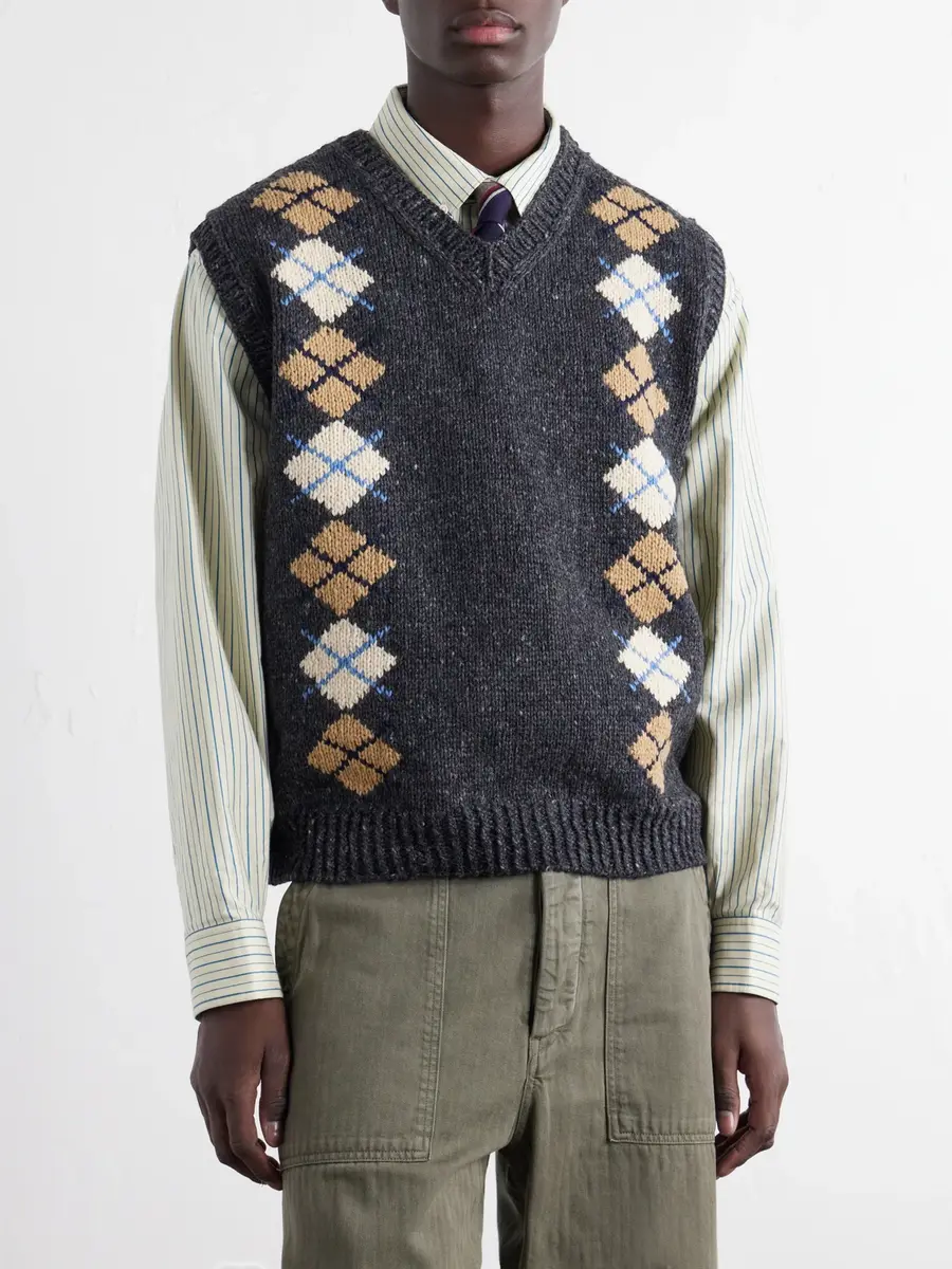 Visvim Diamante Wool and Cashmere-Blend Vest - Men | Thumbnail 3 Visvim Diamante Wool and Cashmere-Blend Vest - Men | Thumbnail 3