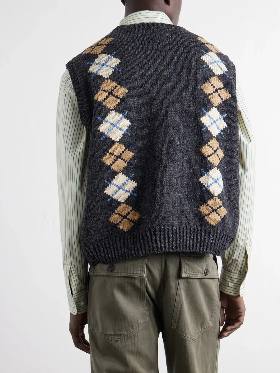 Visvim Diamante Wool and Cashmere-Blend Vest - Men | Thumbnail 4 Visvim Diamante Wool and Cashmere-Blend Vest - Men | Thumbnail 4