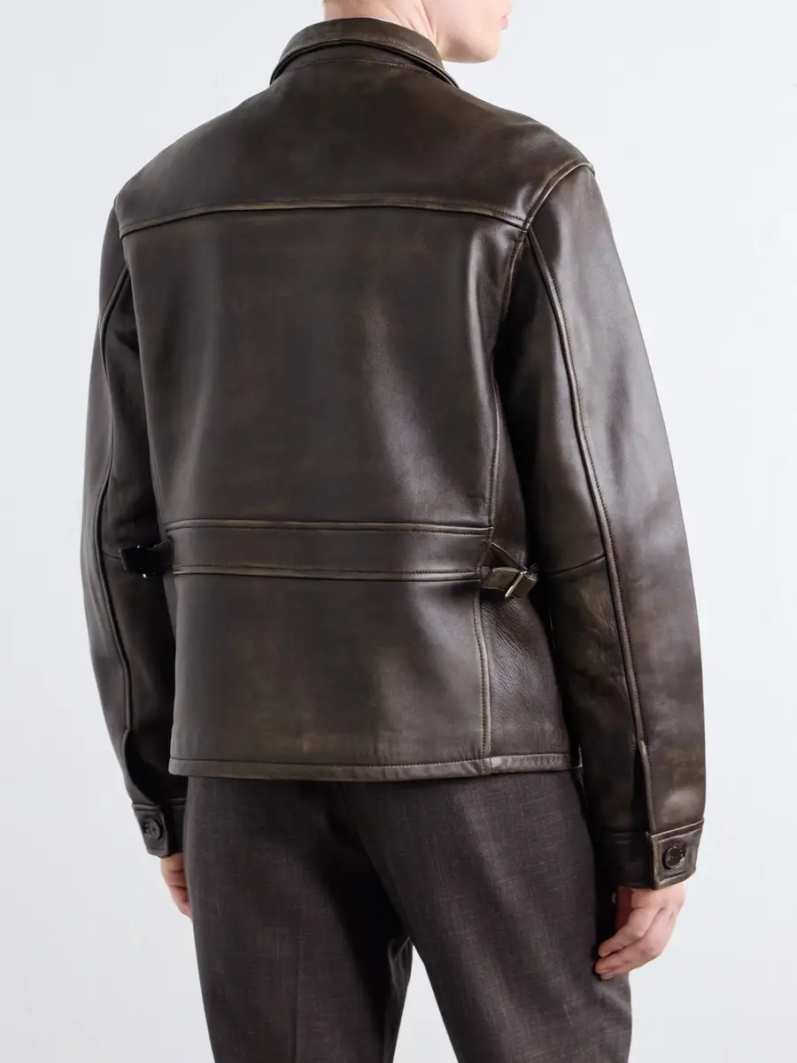 OFFICINE GÉNÉRALE Mori Leather Jacket - Men | Thumbnail 4 OFFICINE GÉNÉRALE Mori Leather Jacket - Men | Thumbnail 4