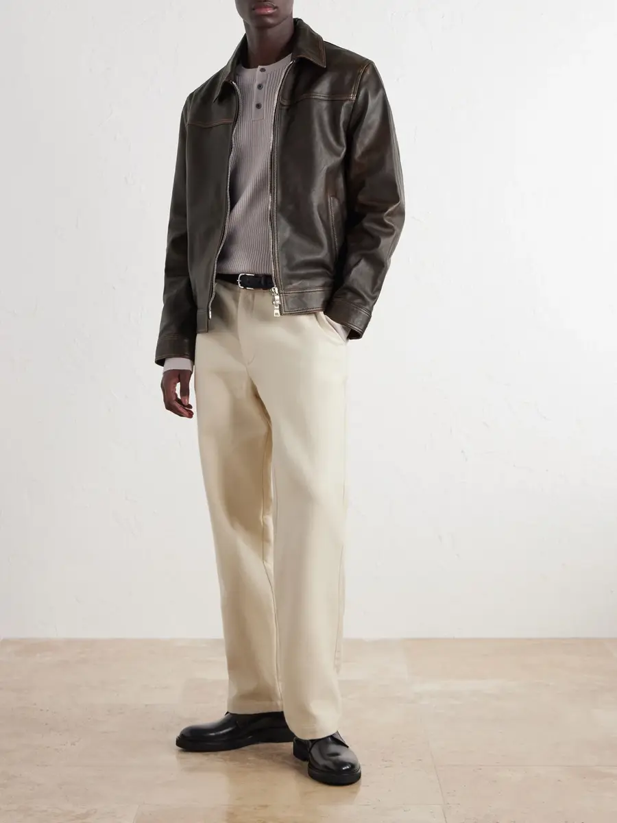 MR P. Distressed Leather Jacket - Men | Thumbnail 2 MR P. Distressed Leather Jacket - Men | Thumbnail 2