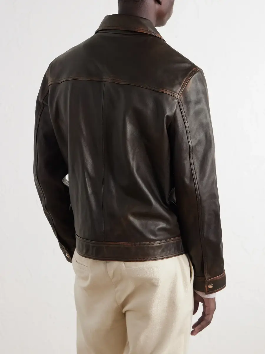 MR P. Distressed Leather Jacket - Men | Thumbnail 4 MR P. Distressed Leather Jacket - Men | Thumbnail 4