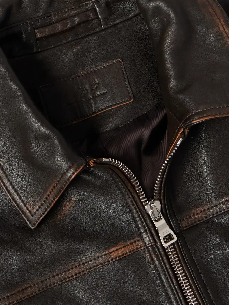 MR P. Distressed Leather Jacket - Men | Thumbnail 6 MR P. Distressed Leather Jacket - Men | Thumbnail 6