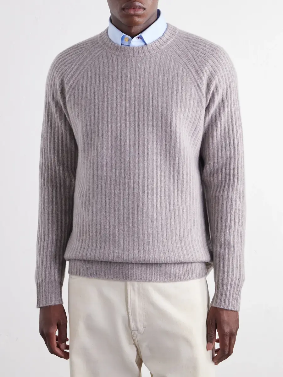 MR P. Ribbed Cashmere Sweater - Men | Thumbnail 3
