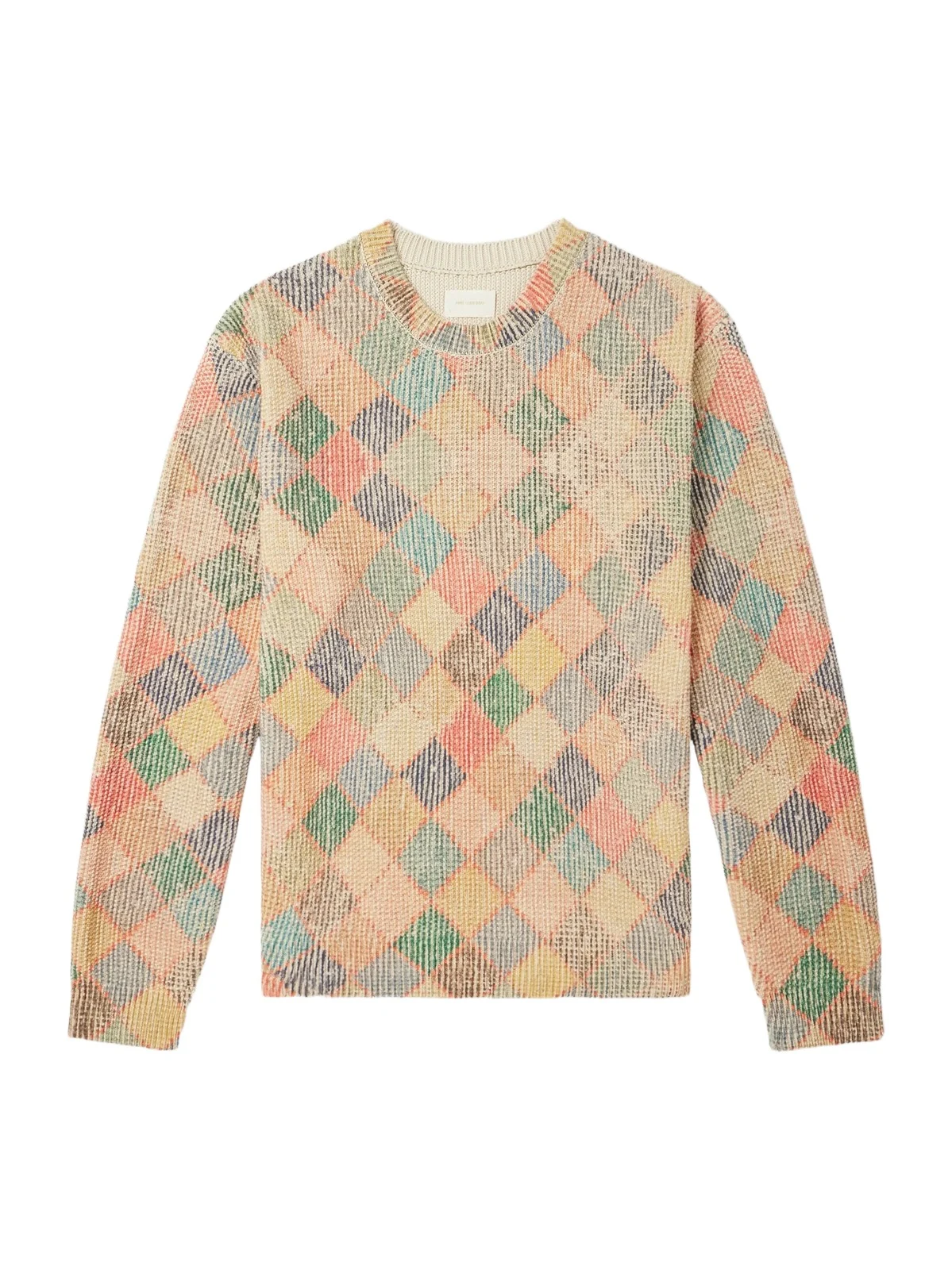 Checked Cotton Sweater - Men Checked Cotton Sweater - Men
