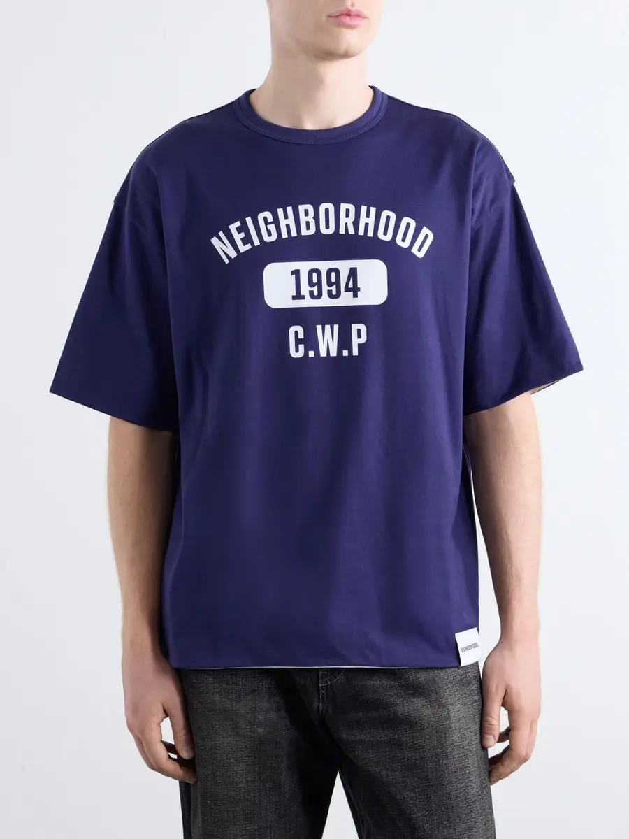 Neighborhood Logo-Print Reversible Cotton-Jersey T-Shirt - Men | Thumbnail 3 Neighborhood Logo-Print Reversible Cotton-Jersey T-Shirt - Men | Thumbnail 3