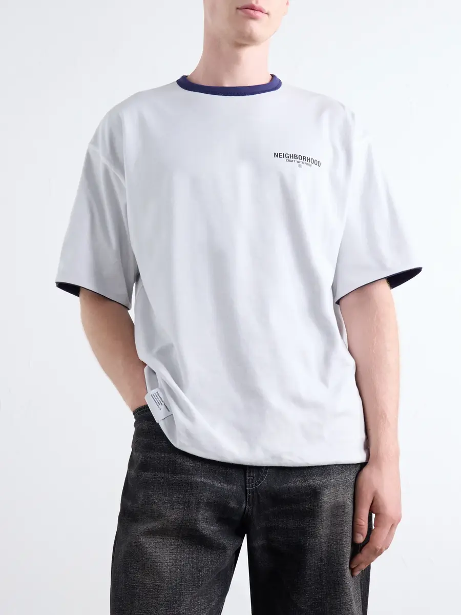 Neighborhood Logo-Print Reversible Cotton-Jersey T-Shirt - Men | Thumbnail 6 Neighborhood Logo-Print Reversible Cotton-Jersey T-Shirt - Men | Thumbnail 6