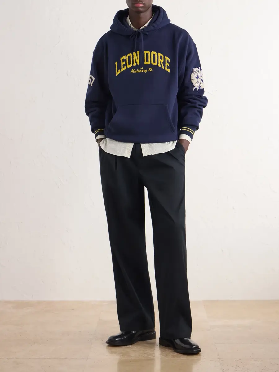 Aimé Leon Dore Logo-Appliqué Cotton-Jersey Hoodie - Men | Thumbnail 2