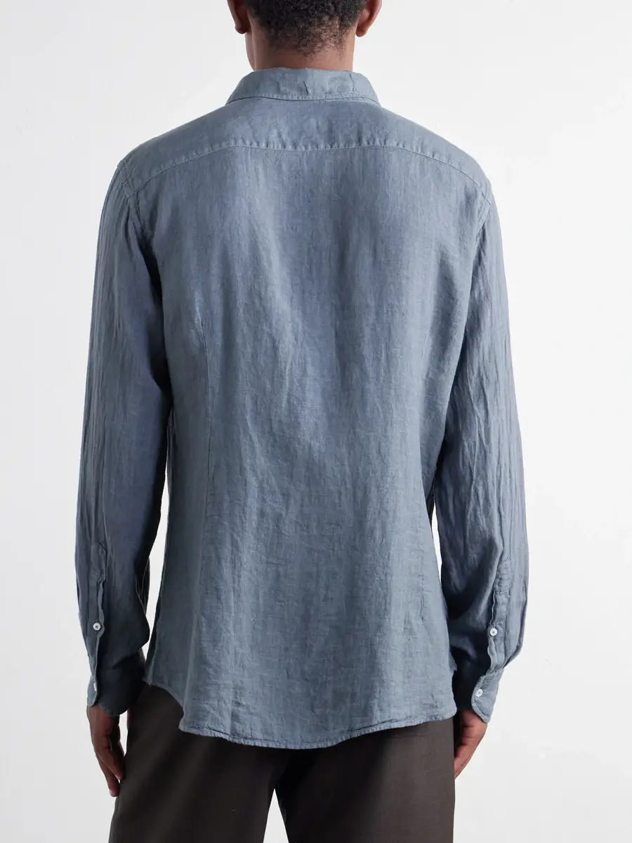 FEDELI Nick Slim-Fit Cutaway-Collar Linen Shirt - Men | Thumbnail 4 FEDELI Nick Slim-Fit Cutaway-Collar Linen Shirt - Men | Thumbnail 4