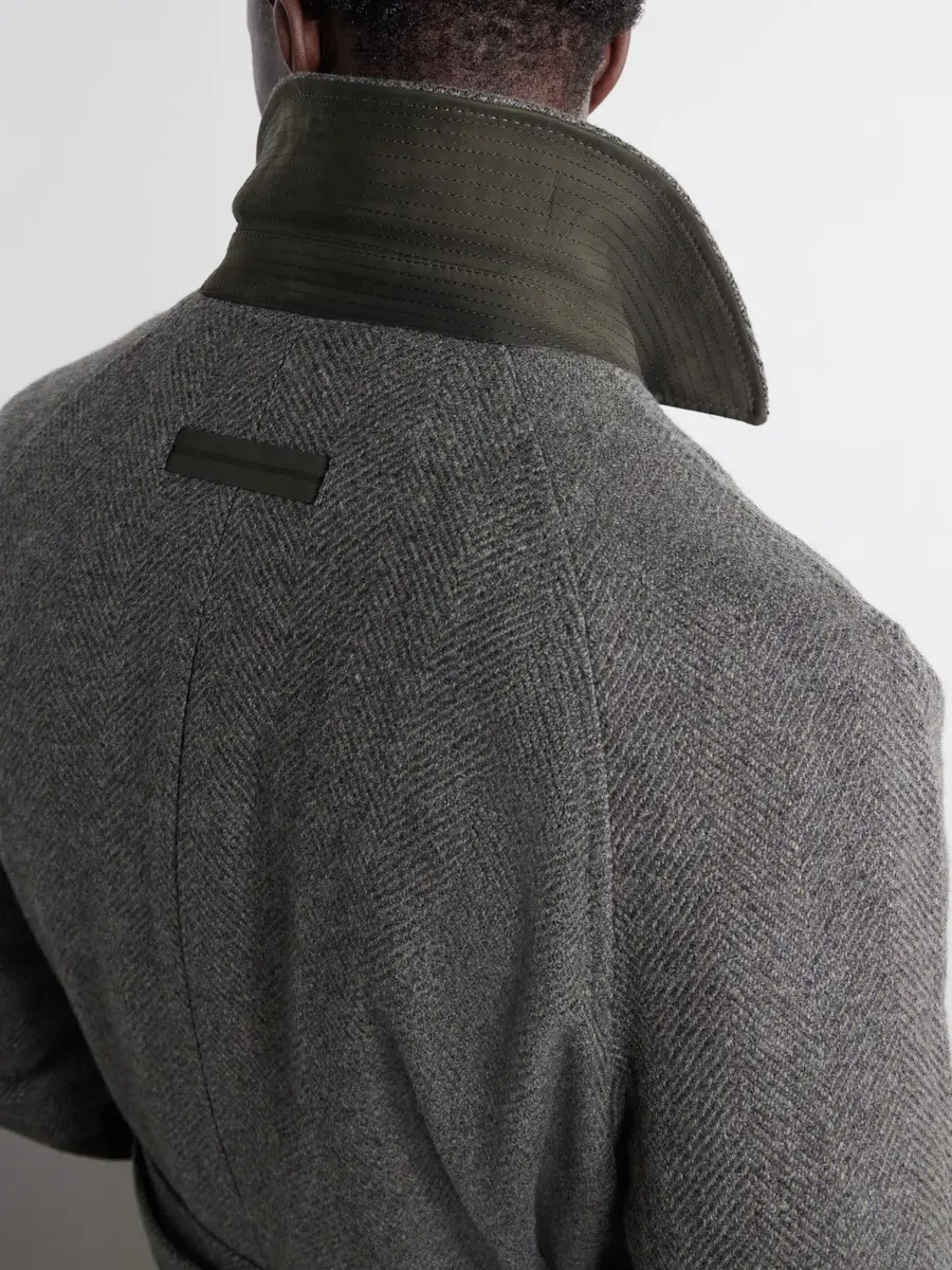 Zegna Oasi Belted Herringbone Cashmere Trench Coat - Men | Thumbnail 5 Zegna Oasi Belted Herringbone Cashmere Trench Coat - Men | Thumbnail 5