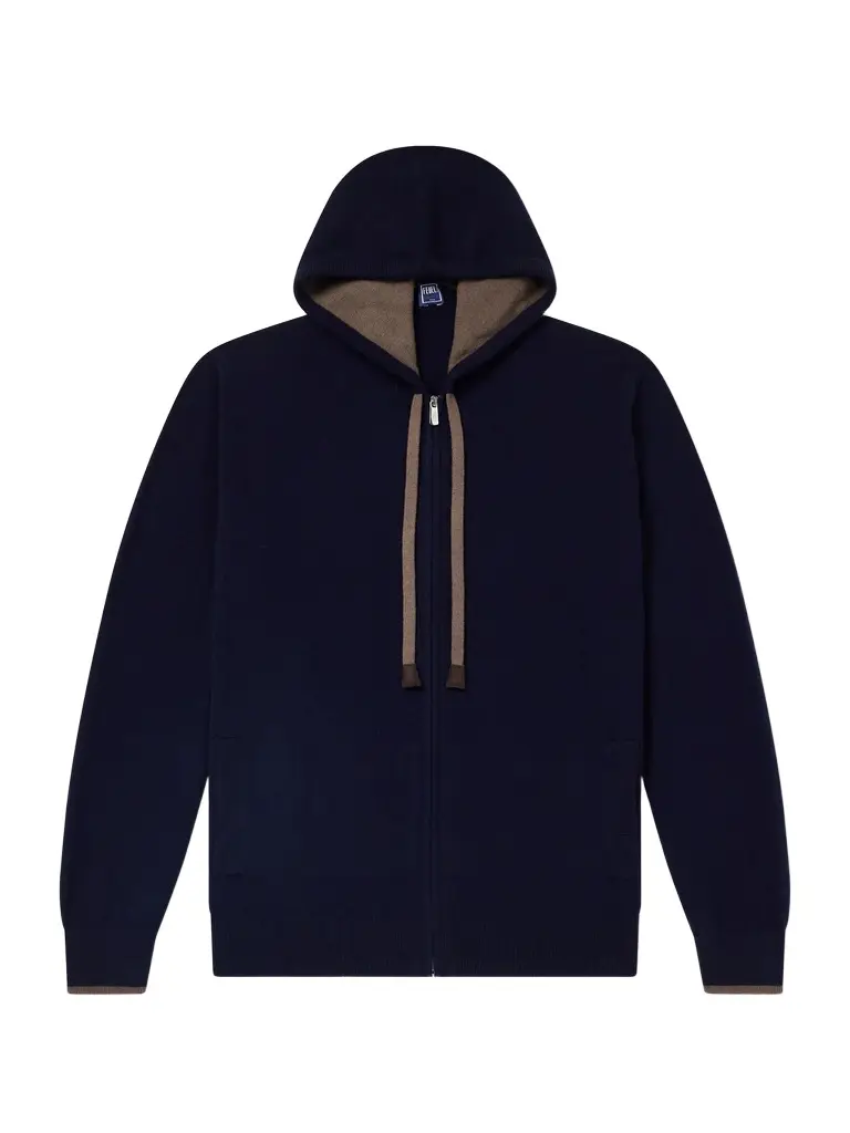 FEDELI Davis Cashmere Zip-Up Hoodie - Men