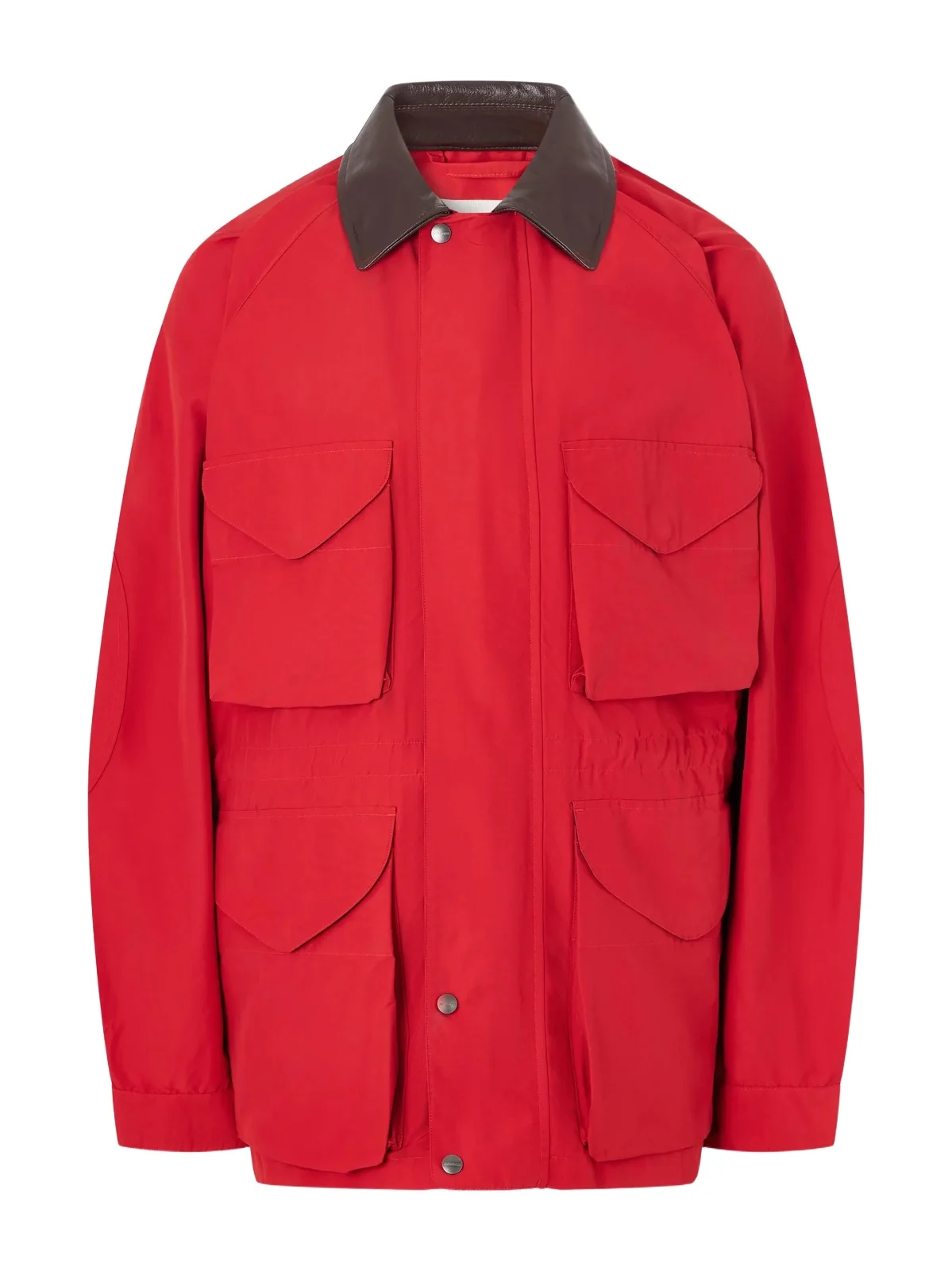 Leather-Trimmed Cotton-Blend Jacket - Men