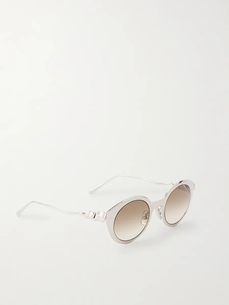 Loewe Coil Round-Frame Silver-Tone Metal Sunglasses - Men | Thumbnail 4 Loewe Coil Round-Frame Silver-Tone Metal Sunglasses - Men | Thumbnail 4