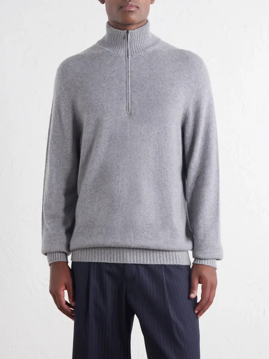 Thom Sweeney Cashmere Half-Zip Sweater - Men | Thumbnail 3 Thom Sweeney Cashmere Half-Zip Sweater - Men | Thumbnail 3