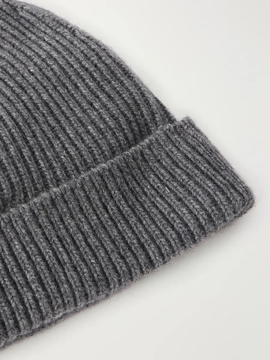 Johnstons of Elgin Ribbed Cashmere Beanie - Men | Thumbnail 4 Johnstons of Elgin Ribbed Cashmere Beanie - Men | Thumbnail 4
