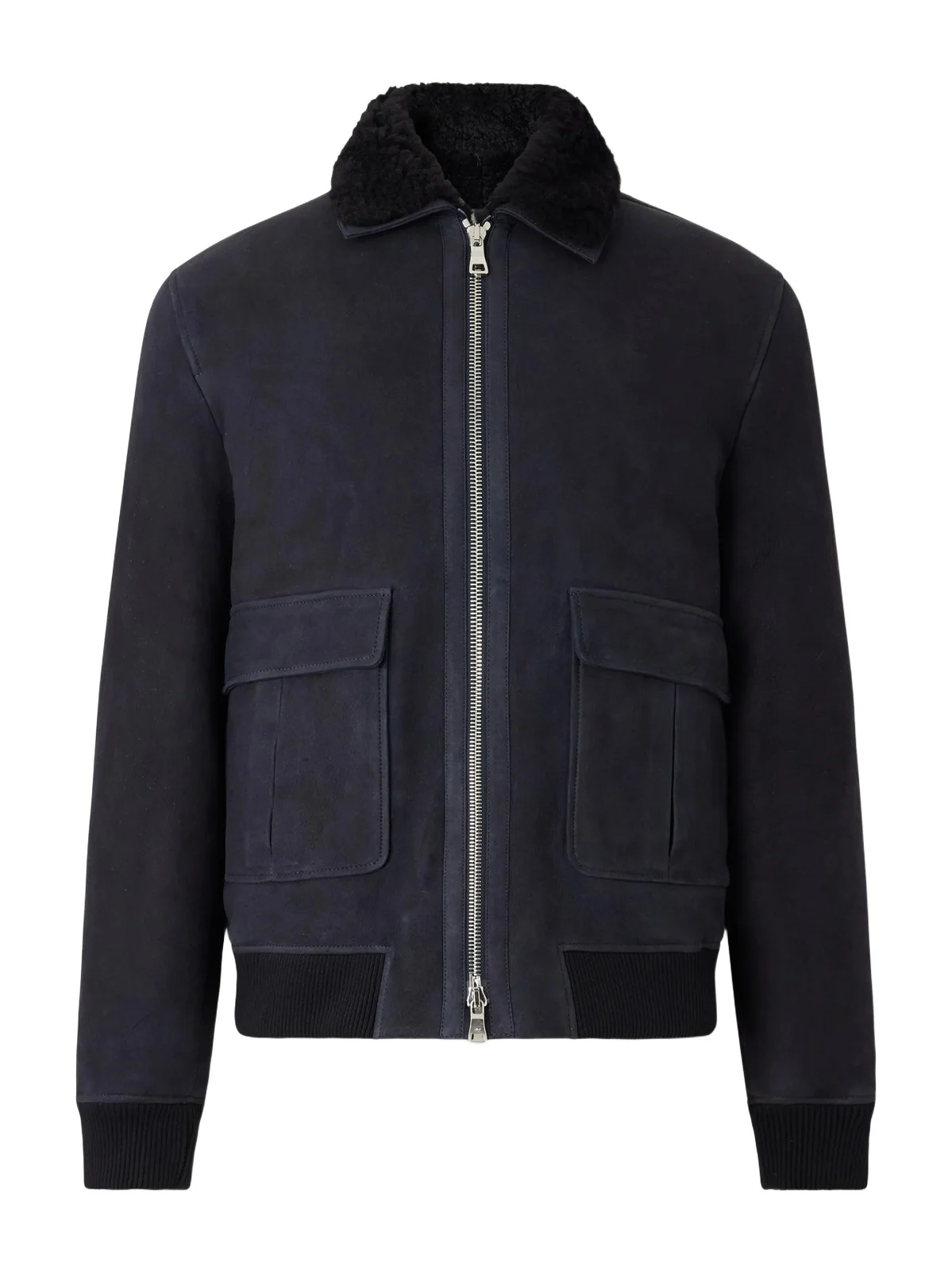 MR P. Shearling-Trimmed Suede Bomber Jacket - Men