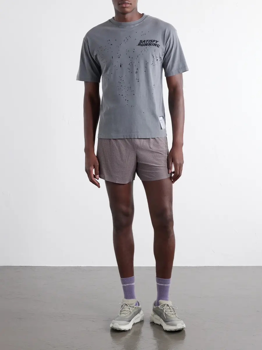 Satisfy Straight-Leg Logo-Appliquéd 5" Space‑O™ Shorts - Men | Thumbnail 2 Satisfy Straight-Leg Logo-Appliquéd 5" Space‑O™ Shorts - Men | Thumbnail 2