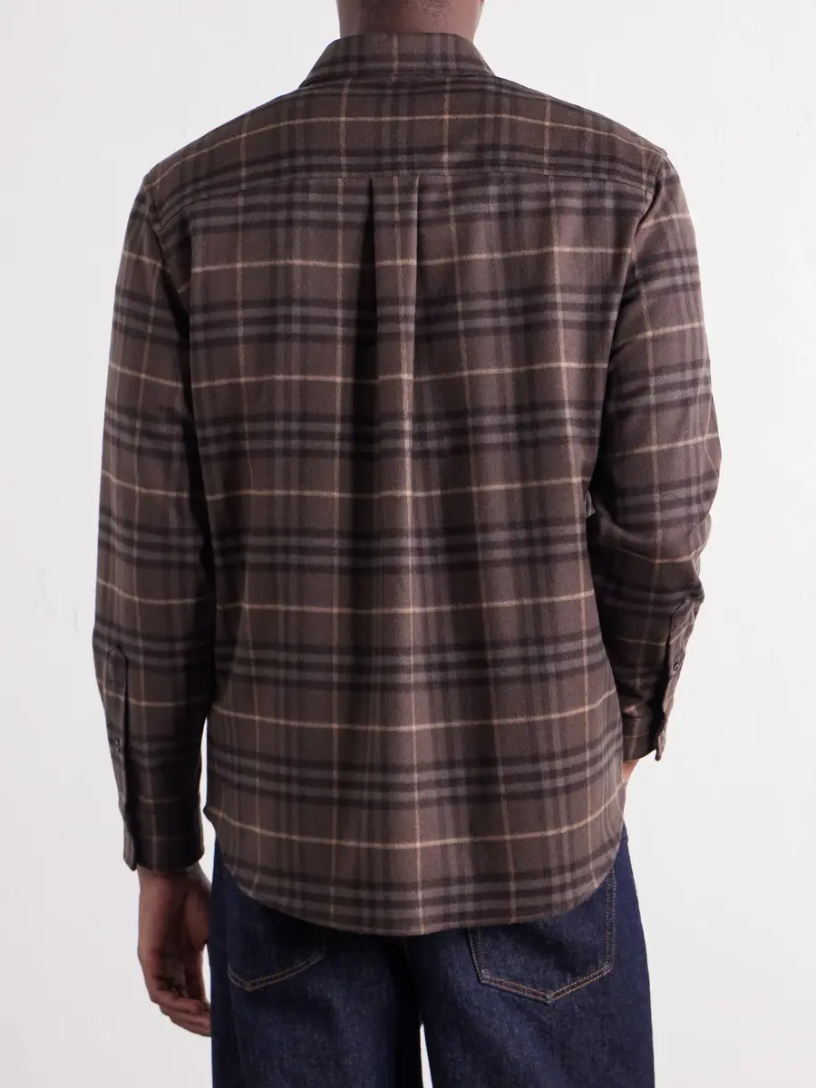 Burberry Checked Wool-Twill Flannel Shirt - Men | Thumbnail 4