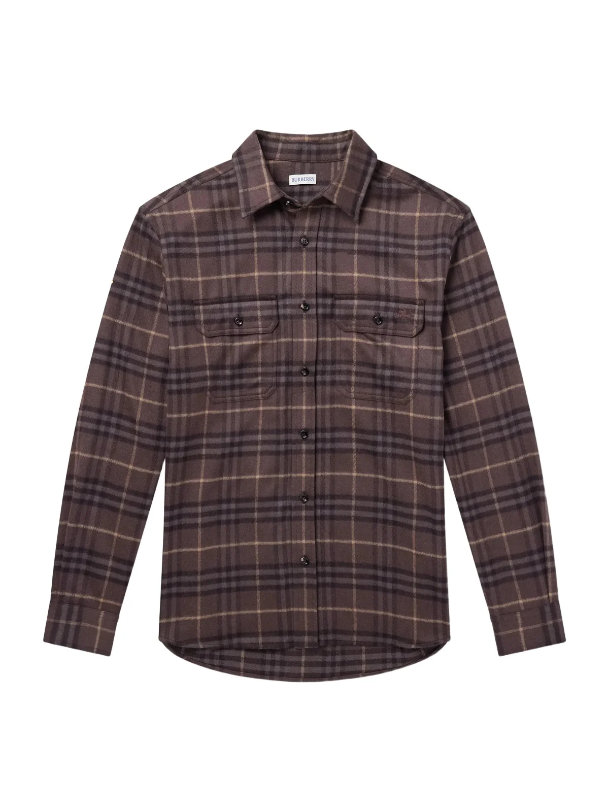 Checked Wool-Twill Flannel Shirt - Men Checked Wool-Twill Flannel Shirt - Men